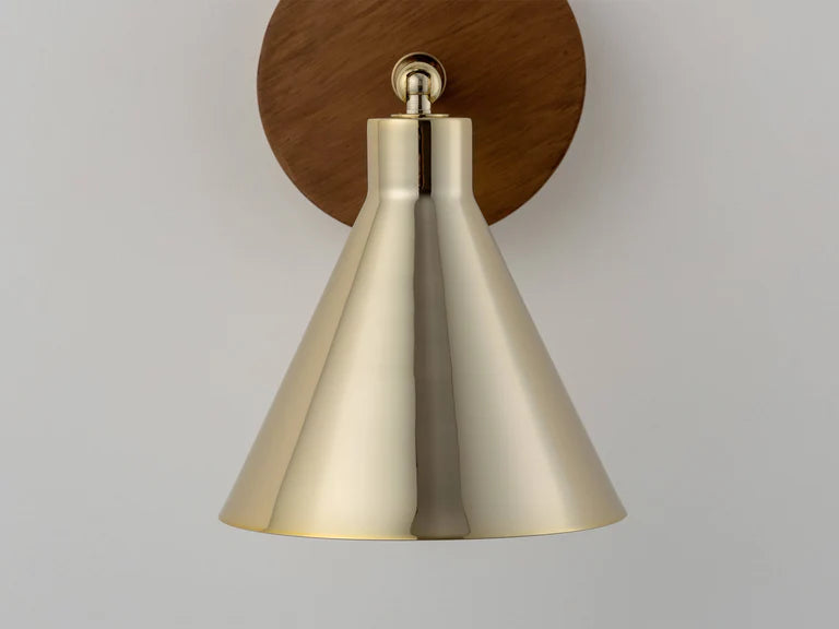 Brass Cone Wall Light