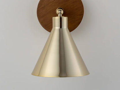 Brass Cone Wall Light