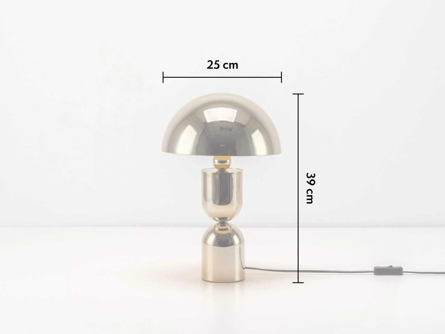 Brass Mushroom Dome Table Lamp