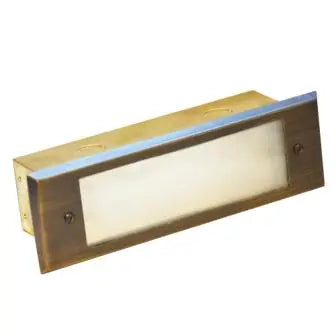 Charleston - 12v Brick Light - Frosted Glass Front - Brass