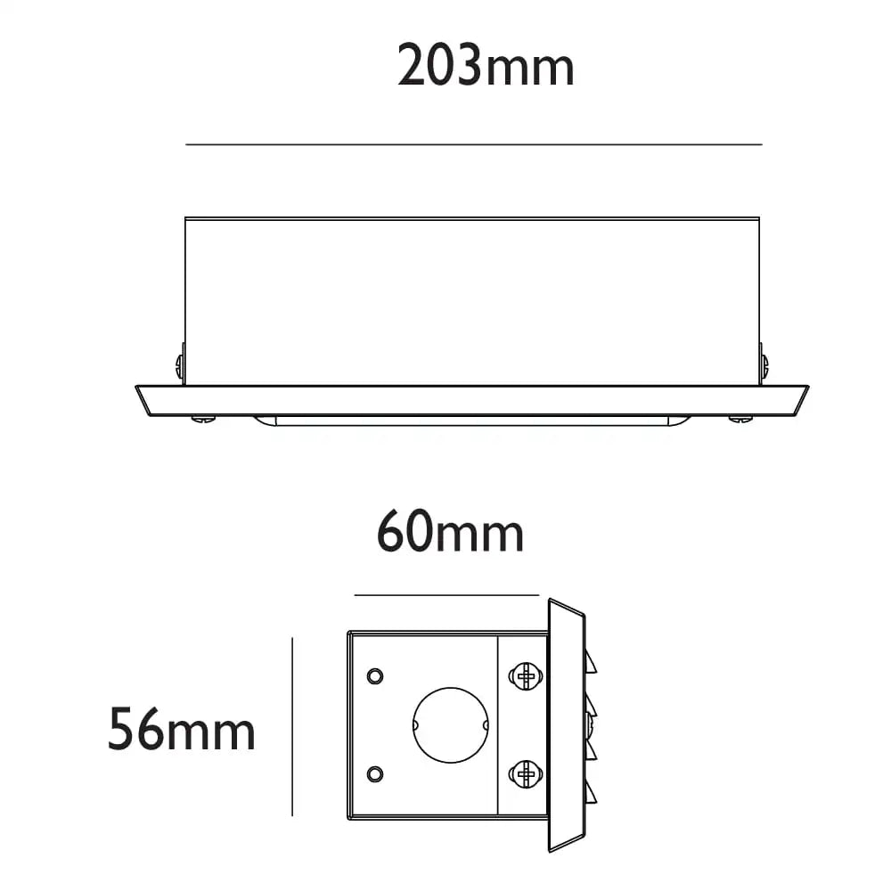 Charleston - 12v Brick Light - Frosted Glass Front - Brass