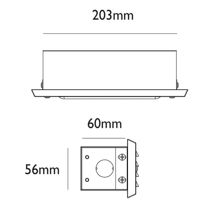 Charleston - 12v Brick Light - Frosted Glass Front - Brass