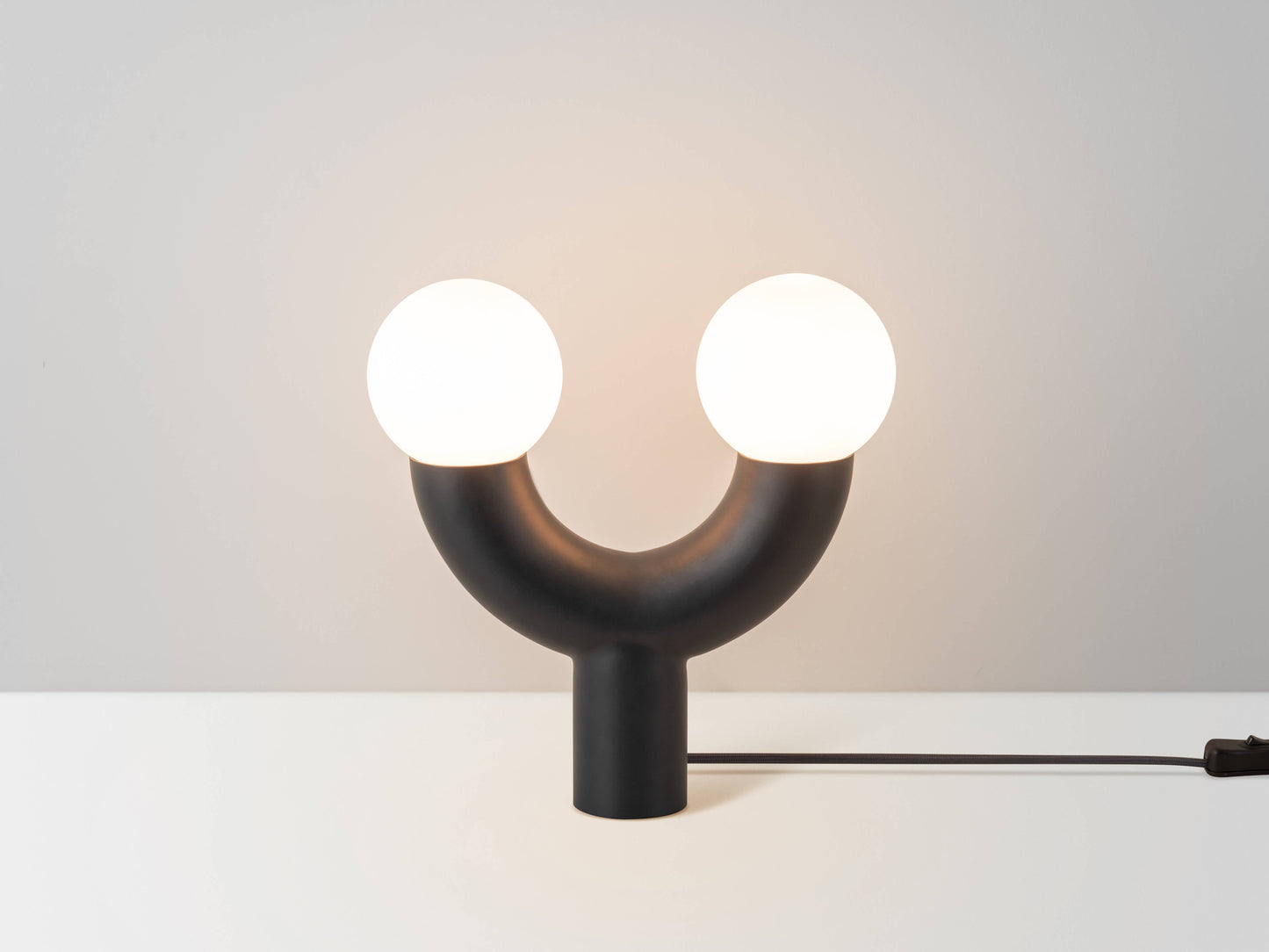 Charcoal Grey Tube Table Lamp