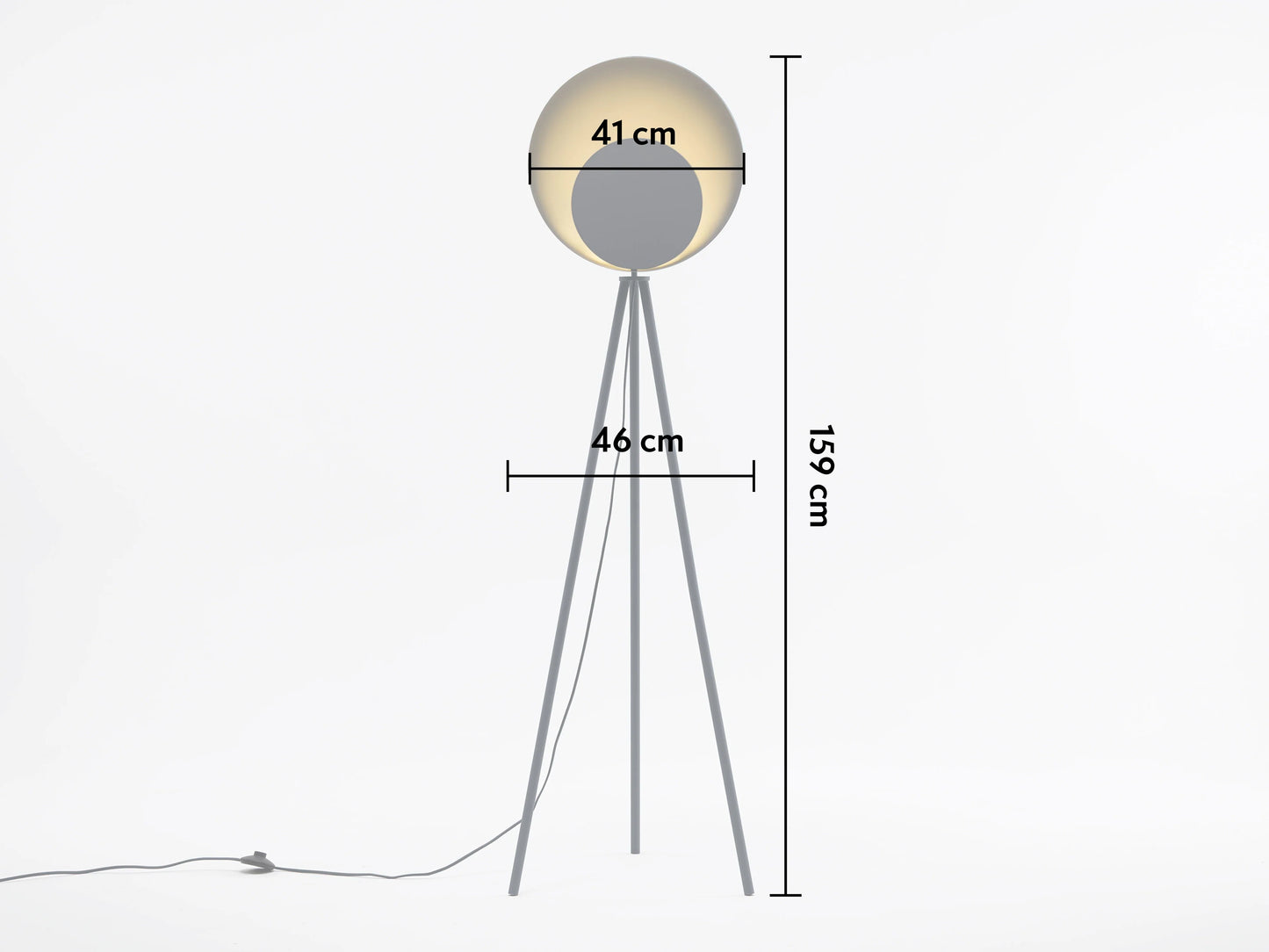 Charcoal Grey Diffuser Floor Lamp