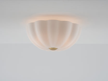 White Flower Flush Ceiling Light