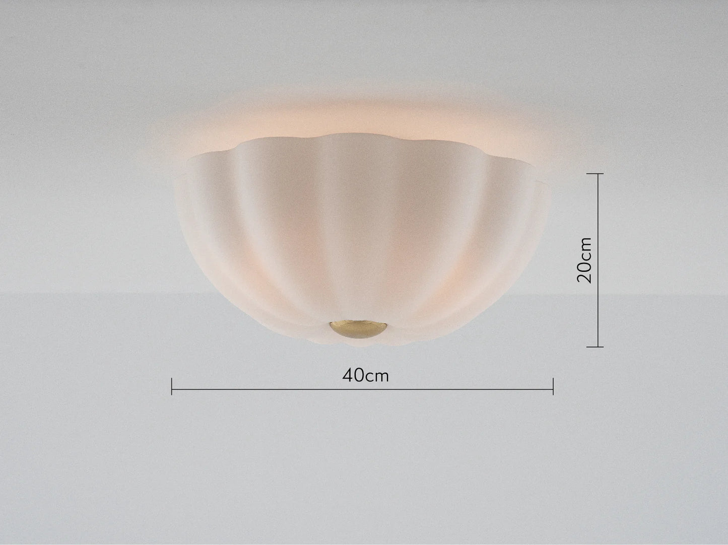 White Flower Flush Ceiling Light