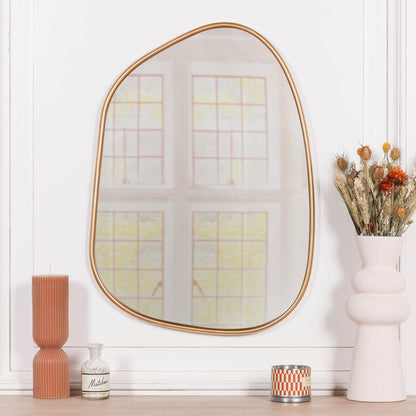 Gold Framed Asymmetrical Wall Mirror