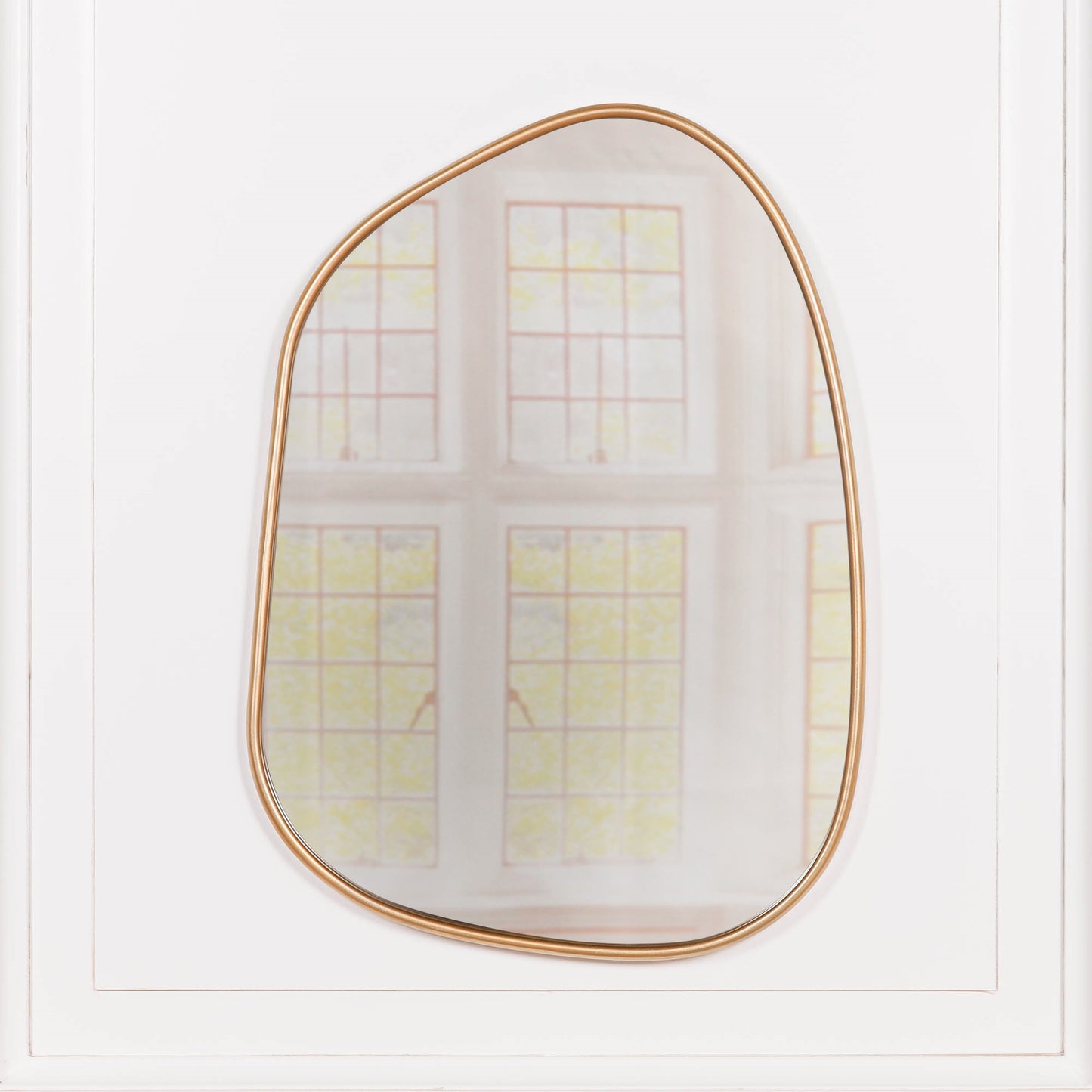 Gold Framed Asymmetrical Wall Mirror