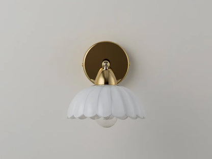 White Flower Sconce Wall Light