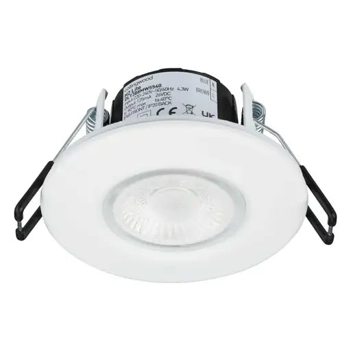 Collingwood H2 Lite 4.3W LED Fire Rated Dimmable Downlight Matt White 4000K - DLT388MW5540