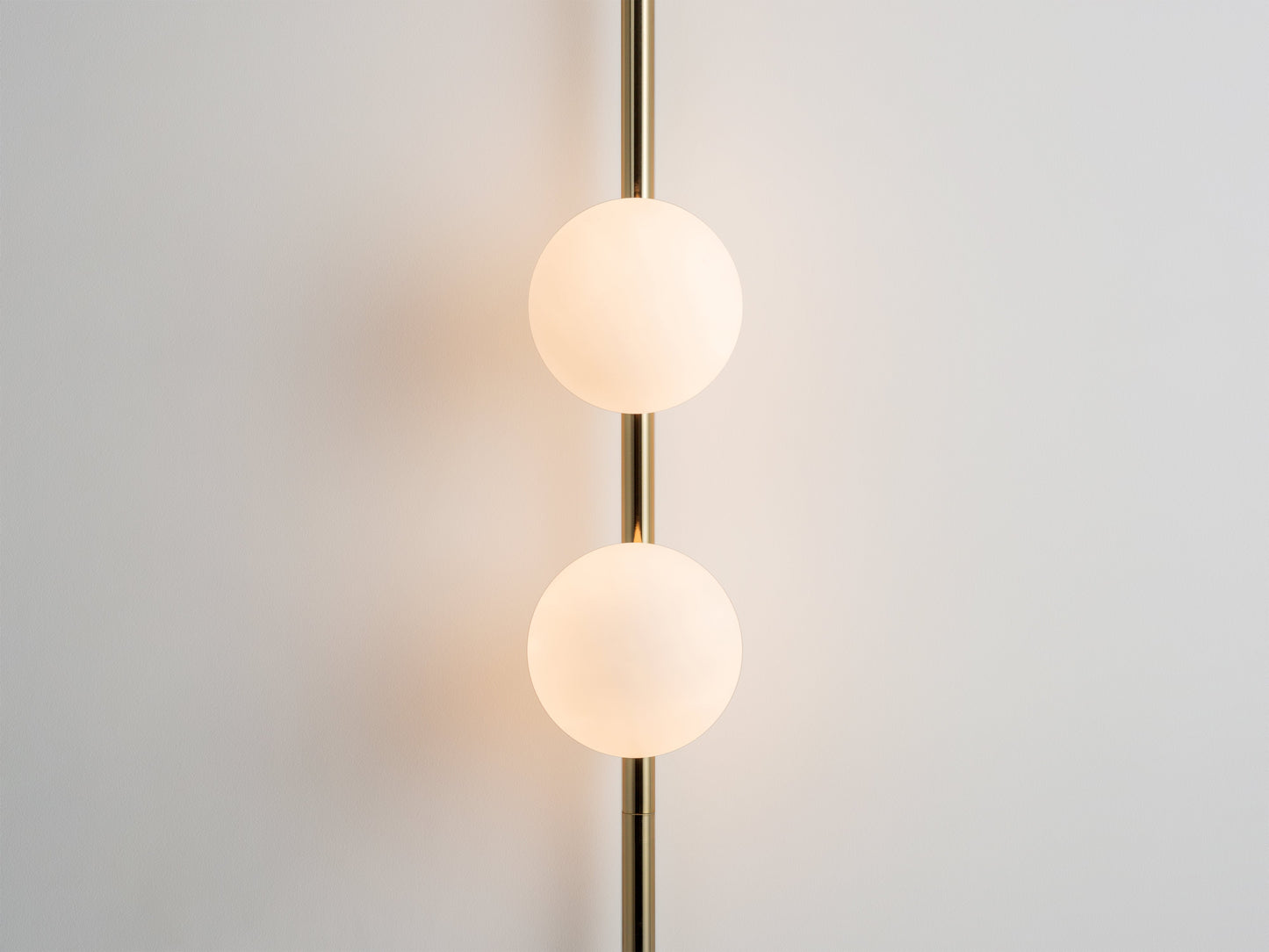 Brass Bar Opal Ball Wall Light