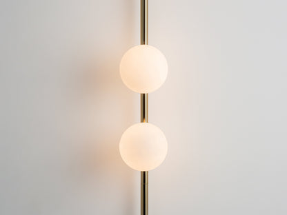 Brass Bar Opal Ball Wall Light