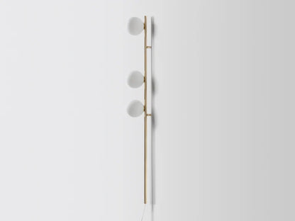 Brass Bar Opal Ball Wall Light