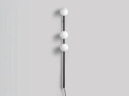 Charcoal Grey Bar Opal Ball Wall Light