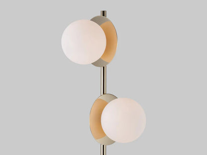 Brass Opal Disk Floor Lamp