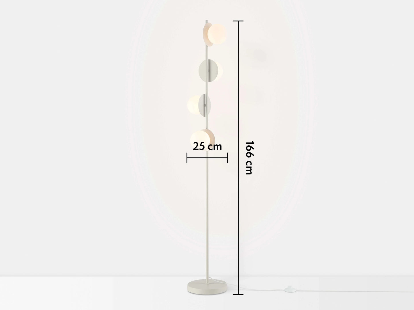 Sand Opal Disk Floor Lamp