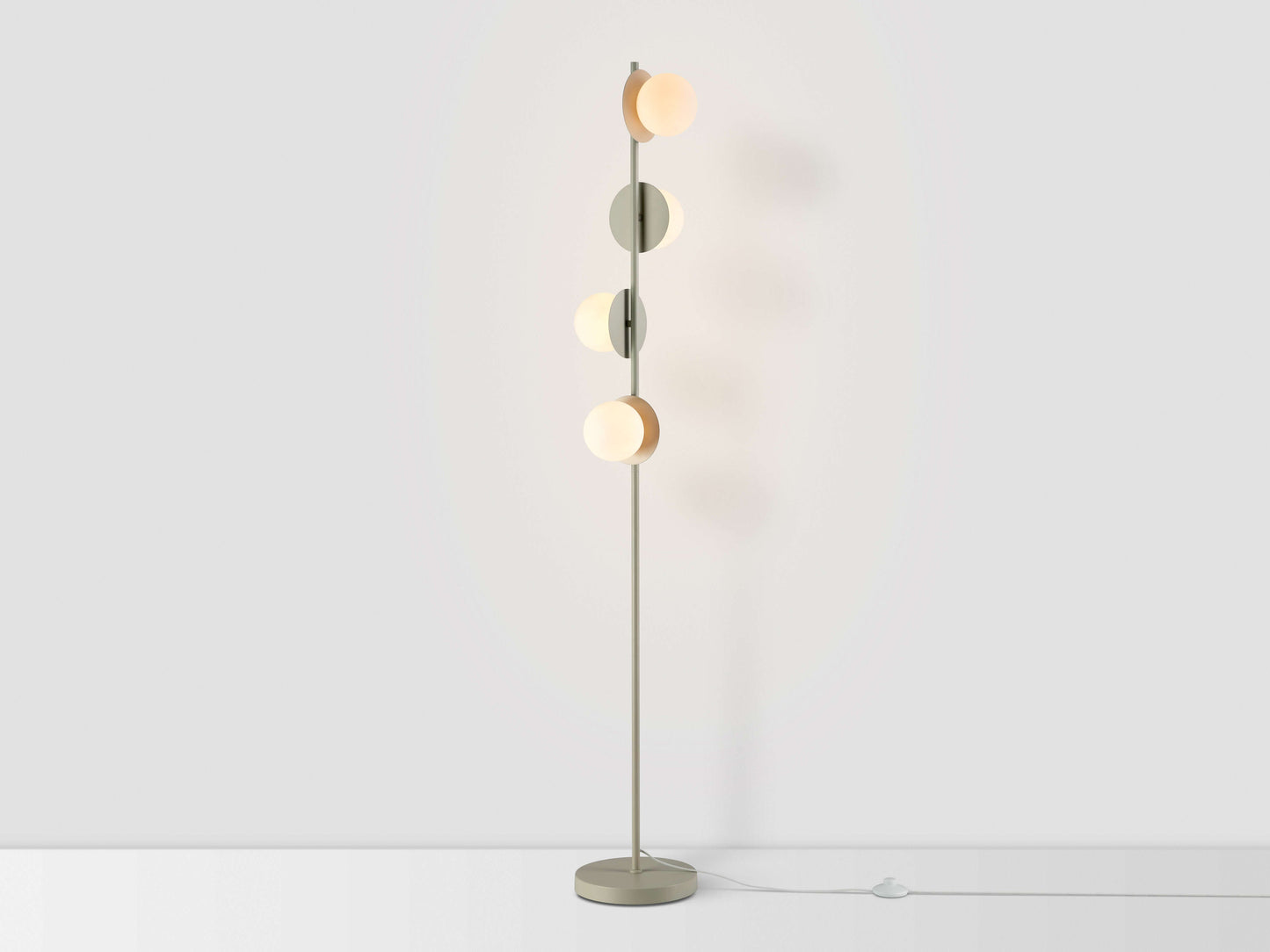 Sand Opal Disk Floor Lamp