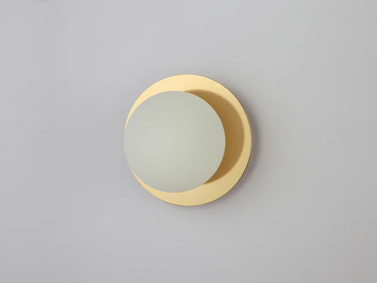 Brass Opal Disk Wall Light