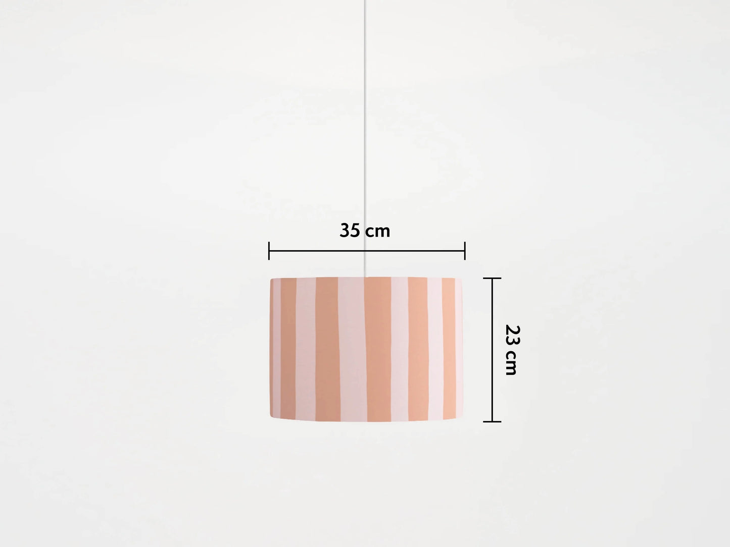 Pink & Orange Stripe Printed Shade