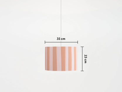 Pink & Orange Stripe Printed Shade