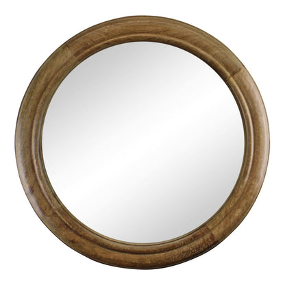 Mango Wood Circular Wall Mirror